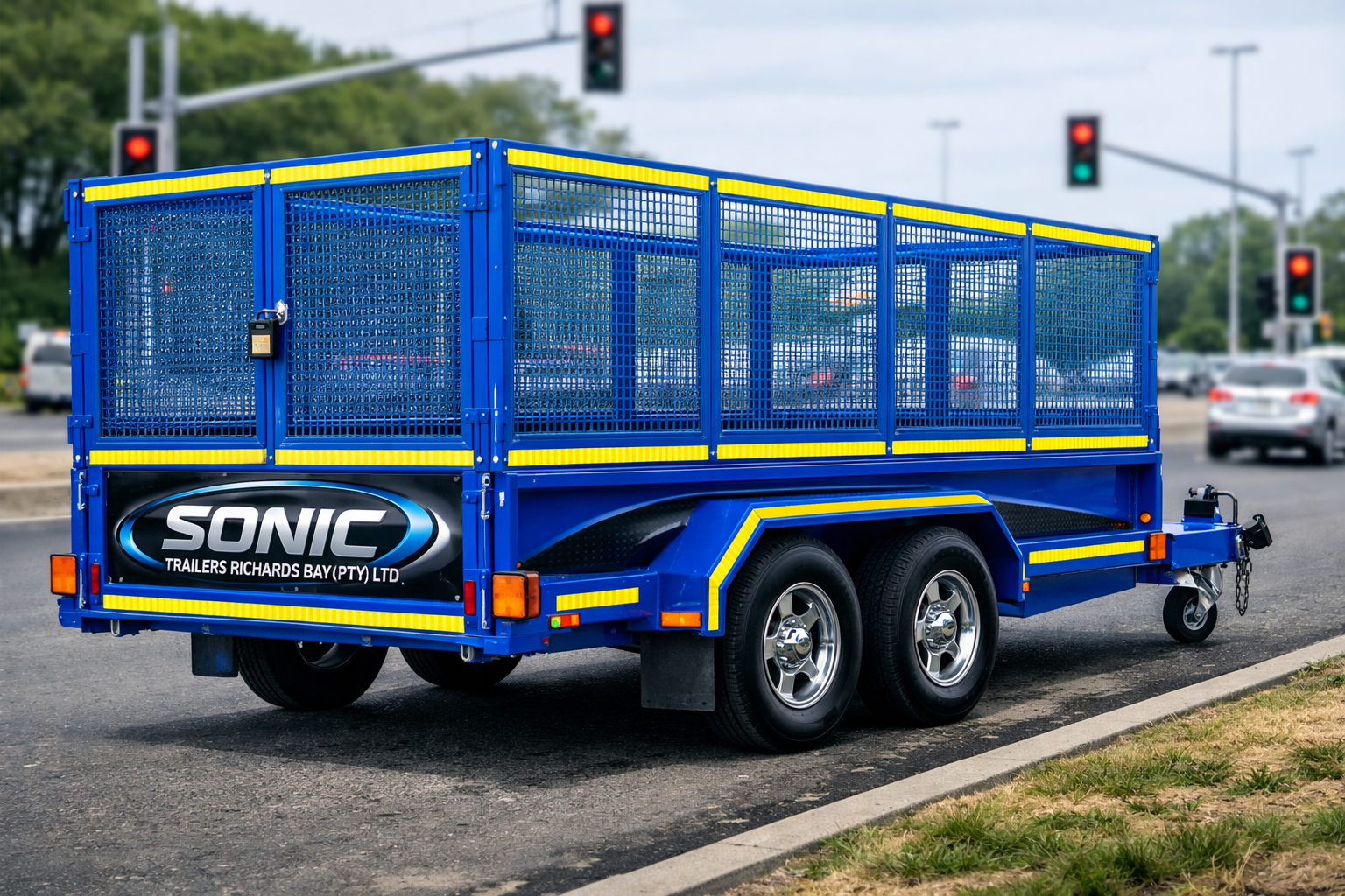 Closed double axle trailer